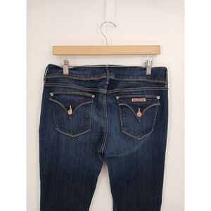 Hudson Jeans Women Size 31 Blue Beth Baby Boot Low Rise Flap Pockets Tall USA
